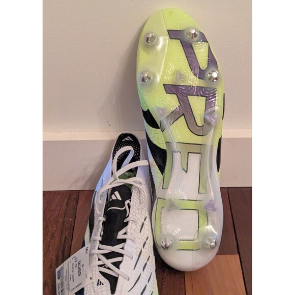 Adidas Predator 25 Elite SG Men\'s Size 12 Soccer Cleats White/Yellow NWT main image 9